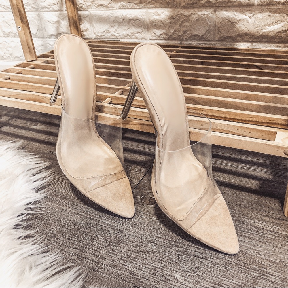 Nude Clear 4” HEELS